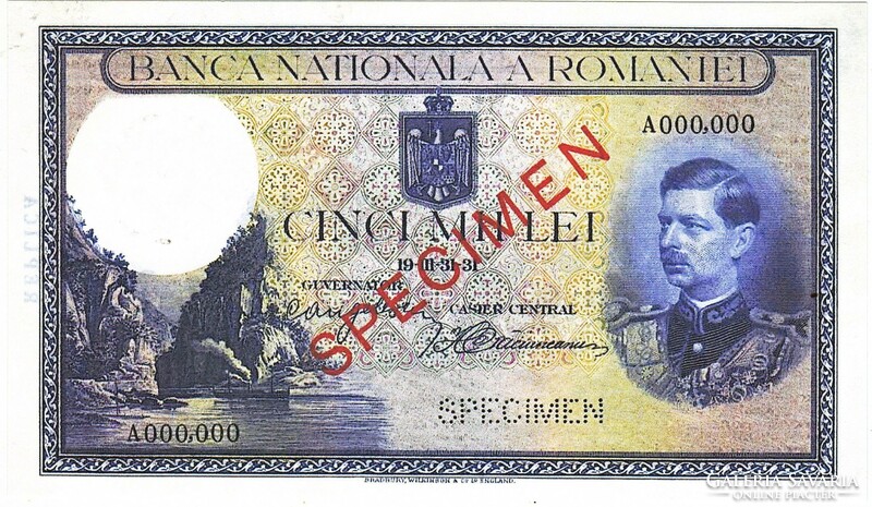 Romania 5000 lei 1931 pattern replica unc