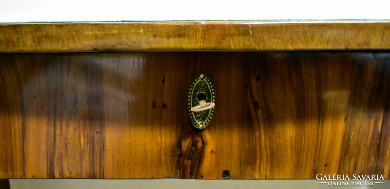 XIX. No. Hungarian Biedermeier card table with drawer surface