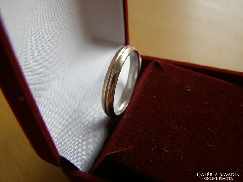 Men's gold wedding ring, bicolor