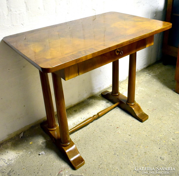 Biedermeier large sewing table with drawers