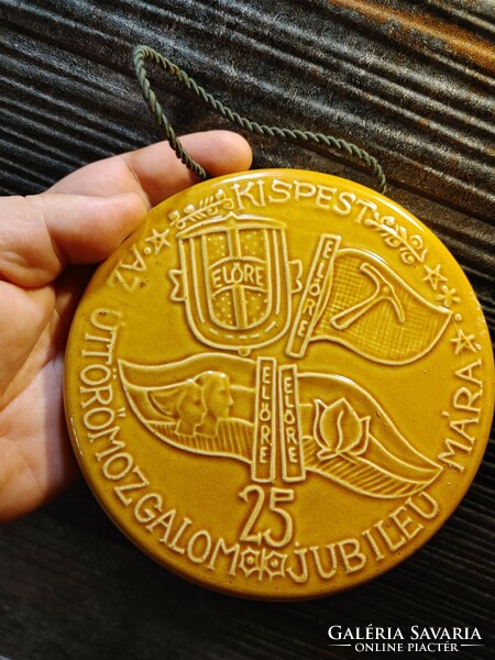 15 cm wall decoration in advance for the 25th anniversary of Kispest pioneering movement