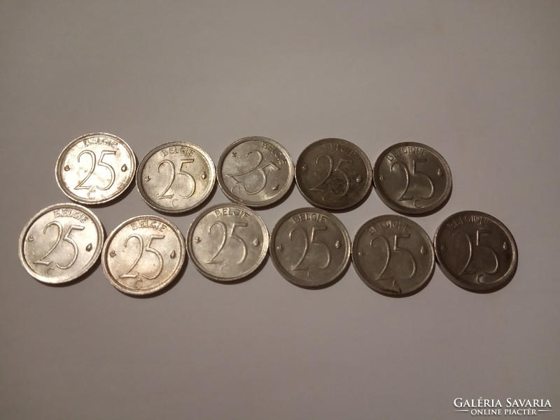 Belgium 25 cents 11 pieces!