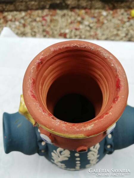 Old figural earthenware vase 25 cm