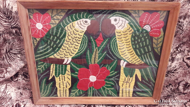 Papagáj madaras patchwork kép (L3129)