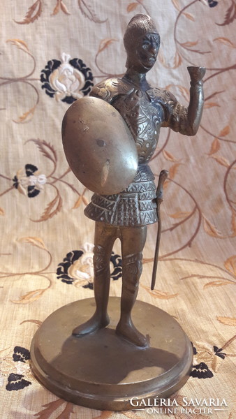 Középkori lovag réz szobor (L3003)