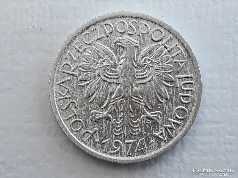 Poland 2 zloty 1974 coin - Polish alu 2 zloty, zl 1974 foreign coin