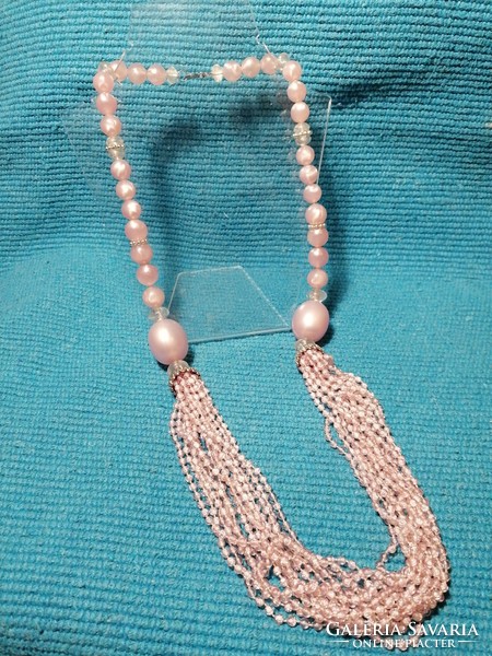 Pink retro necklace (476)