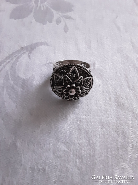 Monumental handcrafted silver ring!