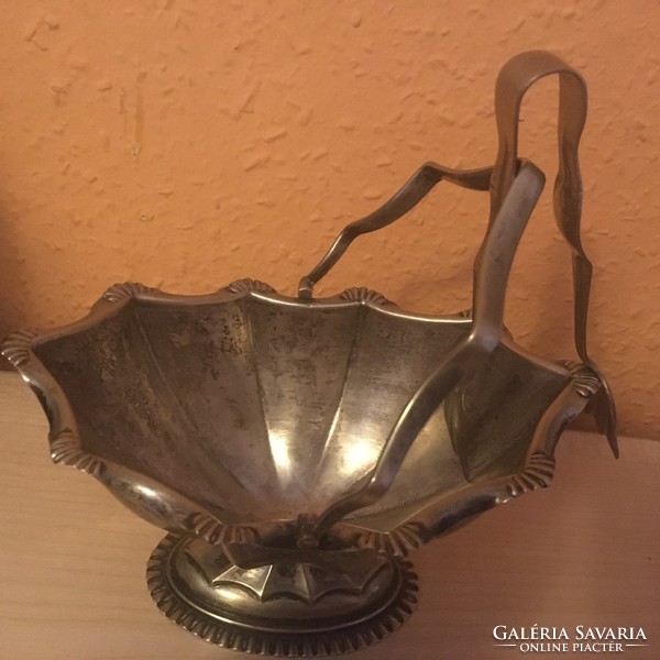 Old silver-plated sugar bowl, marked with tweezers -epns