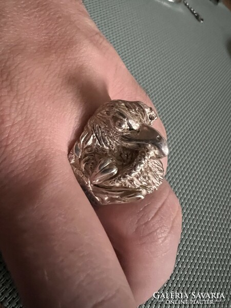 Eagle snake silver ring motorcycle