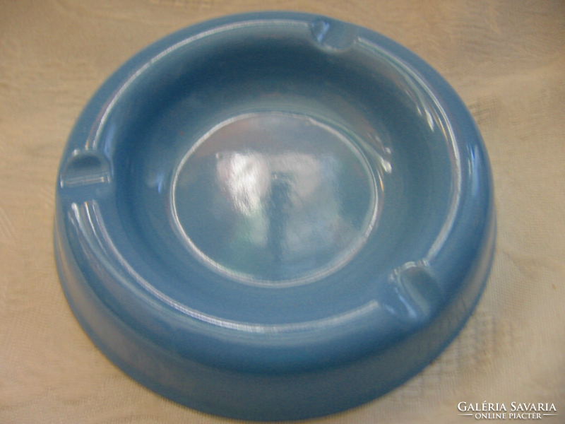 Retro light blue enameled, enameled ashtray
