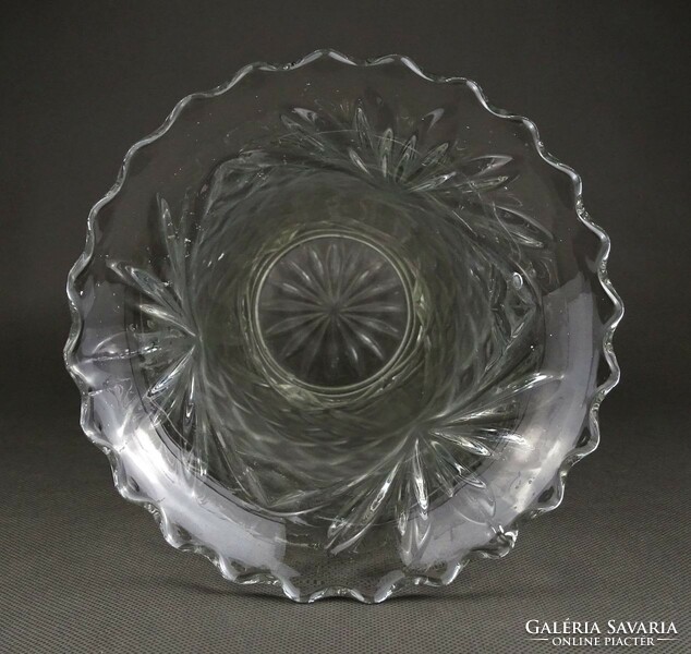 1L172 Régi üveg váza virágváza 27.5 cm