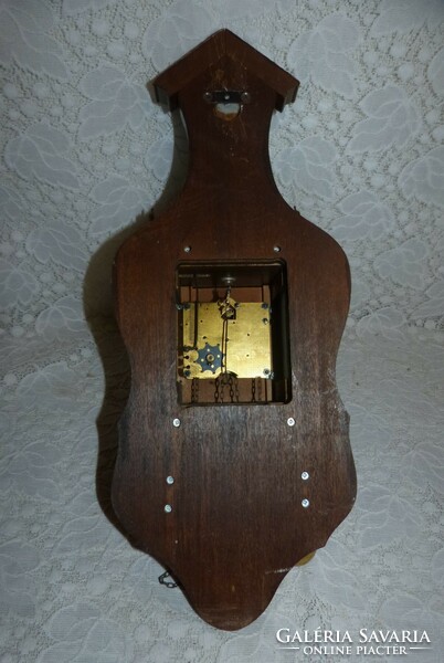 Dutch wall clock / pear weight.