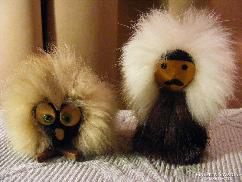 Two retro fur figures