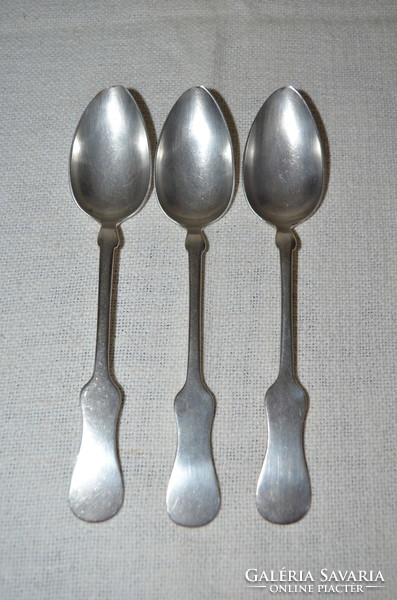 3 large violin shaped silver spoons