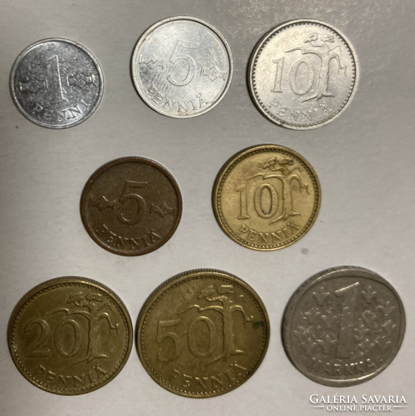 Finnország  (Suomi) (1963 - 2001) 1, 2, 5, 10, 20, 50 penni-1 márka (T-44)