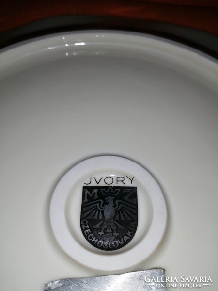 "JVORY" (M Z), cseh. asztali kínáló tál, tányér, süteményes, falidísz vagy dekoráció.