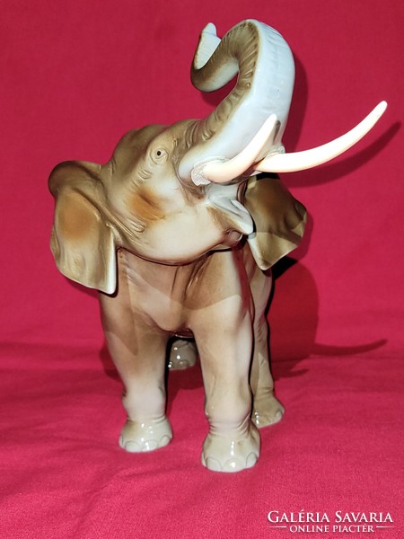Large old royal dux elephant figurine porcelain