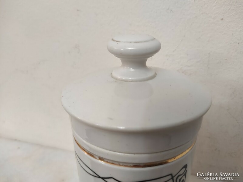 Antik patika tégely porcelán edény gyógyszer gyógyszertár szecessziós motívum 910 6033