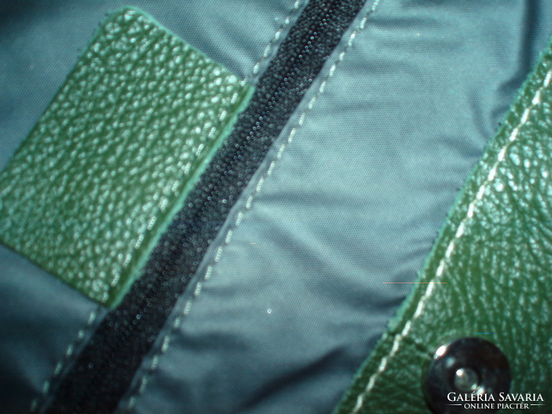 Vintage dark green genuine leather shoulder bag