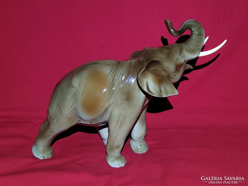 Large old royal dux elephant figurine porcelain