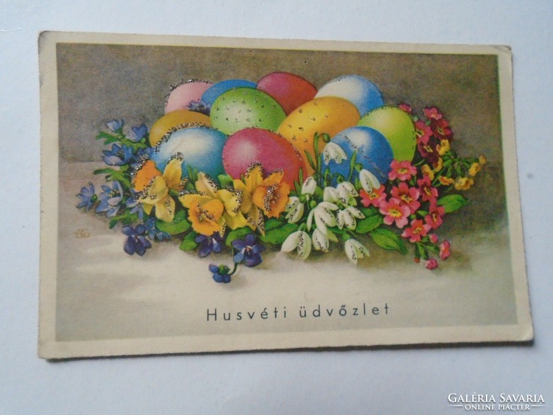 D191210  Régi   képeslap- Húsvét -  Nedczky Margit  tanító -Békés