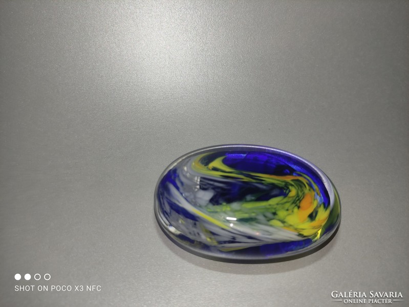 Colored glass paperweight