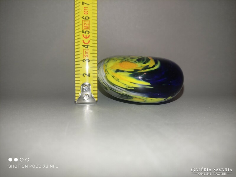 Colored glass paperweight