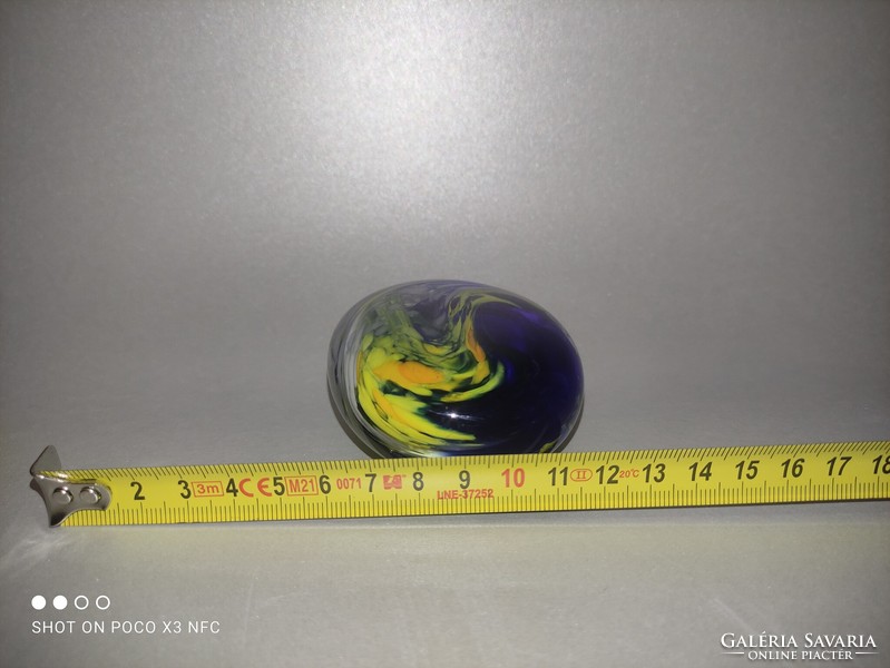 Colored glass paperweight