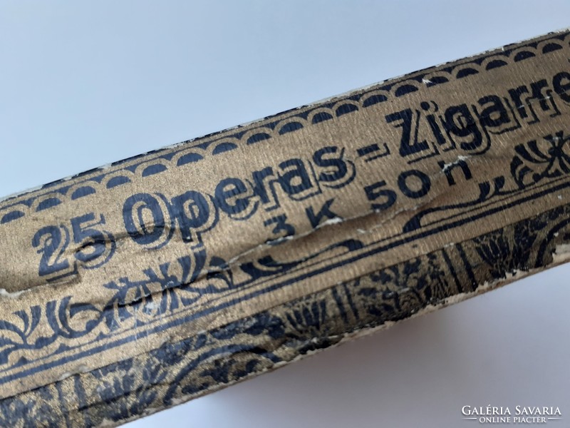 Régi cigarettás doboz 1915 Operas tabak fadoboz