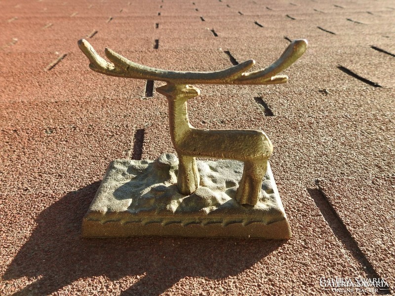 Art deco bronze deer