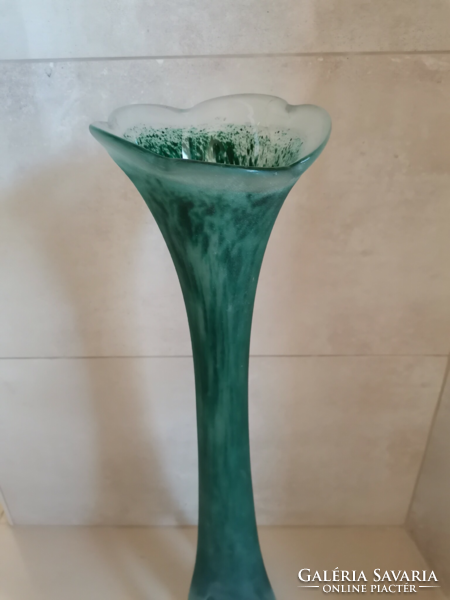 Beautiful acid-etched floor vase