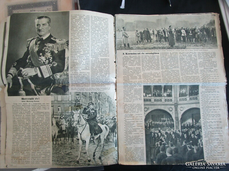 1943 Nagybányai Horthy Miklós 75 ÉV Képes Vasárnap ÚJSÁG ÜNNEPI SZÁM KORMÁNYZÓ SZÁRMAZÁSA ÉLETE