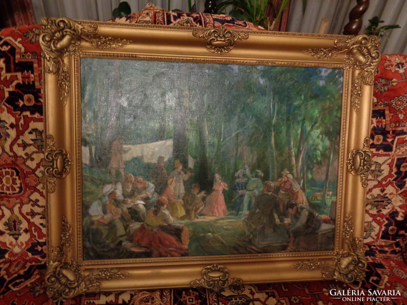 Horváth framed oil on canvas