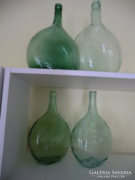 Glass antique same design 4 green glass oval large decor green glass 2x2 pcs