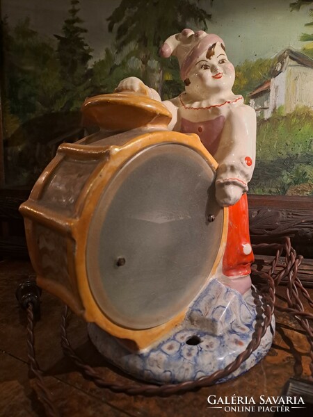 Retro ceramic clown lamp in mint condition