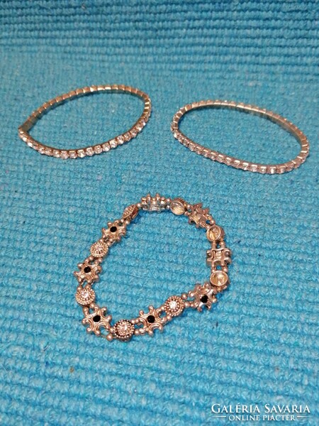 Thin rhinestone bracelets 3 pcs (492)