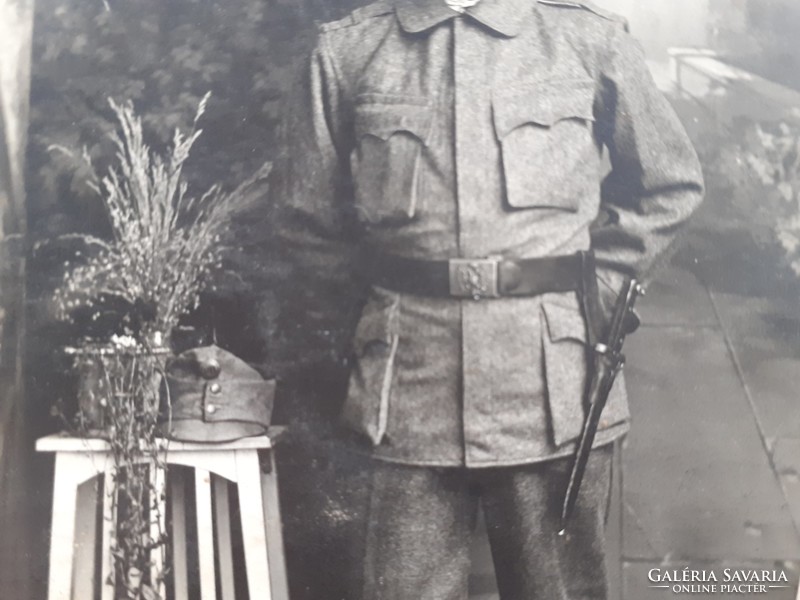 Régi fotó katona fénykép levelezőlap