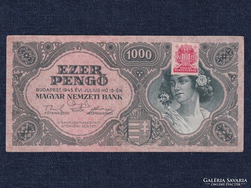 Háború utáni inflációs sorozat (1945-1946) 1000 Pengő bankjegy 1945 (id50459)