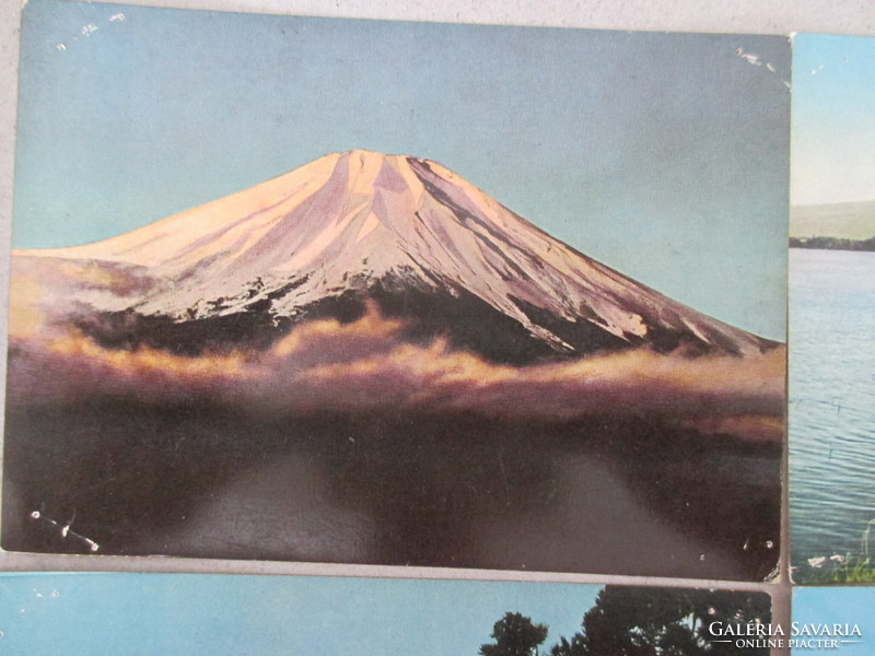 Japán képes levelezőlapok az 1950-es évekből: a Fudzsi (Fuji) hegy és környéke különféle szögekből