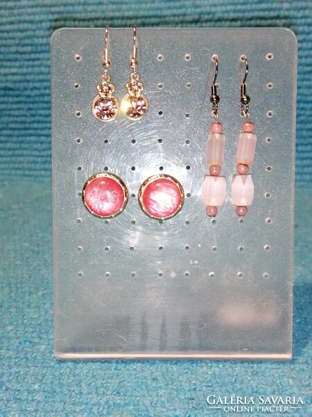 3 pcs pink earrings (496)