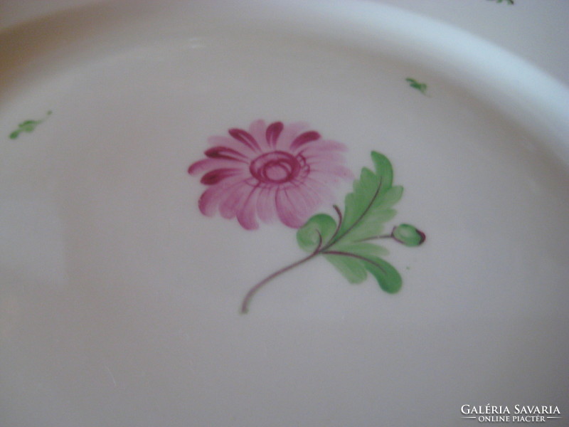 Herend tertia bowl 28 cm, green rim,