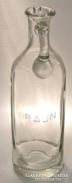 "Braun 5 dl" St. Hubertus, Mocca színtelen likőrösüveg (2417)
