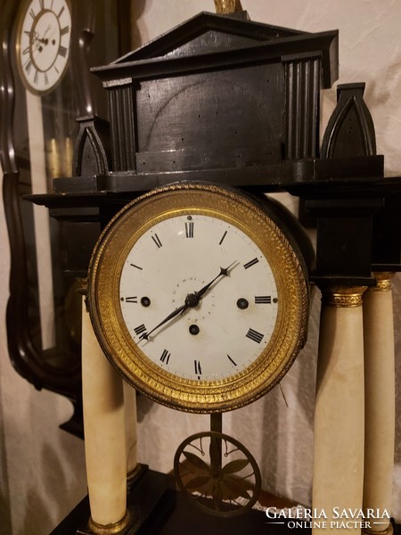 Antique Biedermeier large table clock! 70 cm.