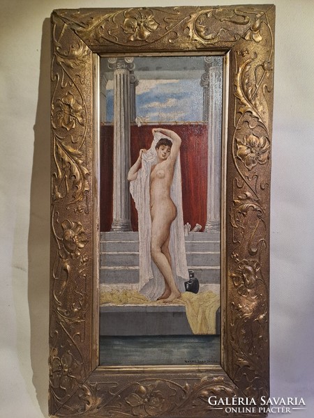 Nude in Art Nouveau frame