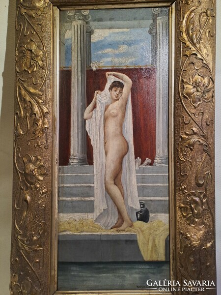 Nude in Art Nouveau frame