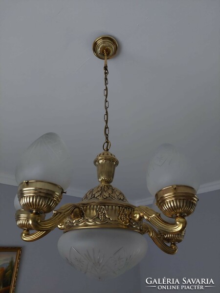 Brass chandelier