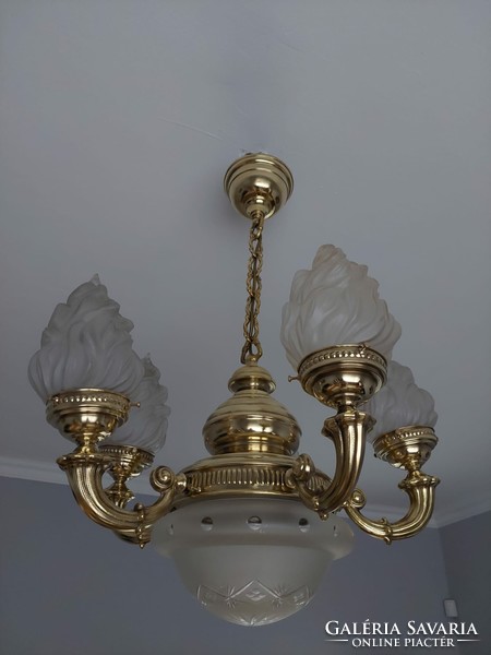 Brass chandelier!