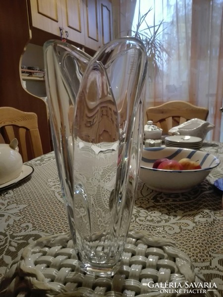 25 X11 cm simply elegant! Exceptionally beautiful glass vase xx