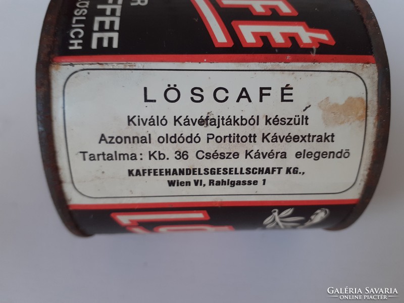 Retro DÉLKER kávé régi kávés fémdoboz LÖSCAFÉ doboz
